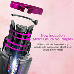 Hair Curler LCD Cordless Auto Rotating Waver Curling Iron