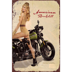 Vintage Metal Wall Art - Customizable Girl Series Decor