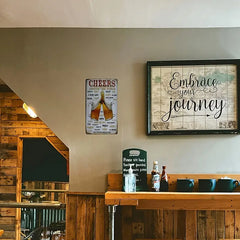 Creative Beer Iron Sheet Wall Art for Bars (8x12in)