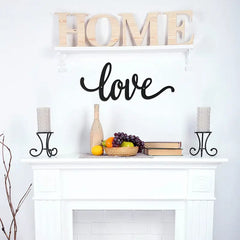 Rustic Black Metal LOVE Wall Art Decor