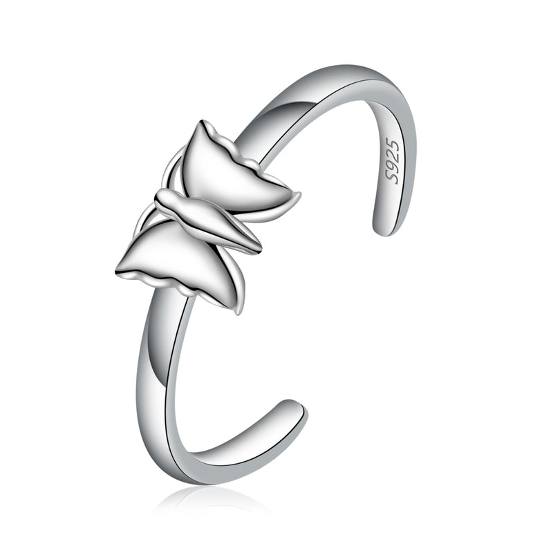 Toe Rings 925 Sterling Silver Butterfly Toe Ring