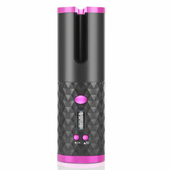 Hair Curler LCD Cordless Auto Rotating Waver Curling Iron
