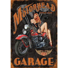Vintage Metal Wall Art - Customizable Girl Series Decor