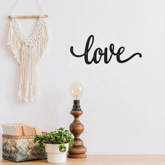 Rustic Black Metal LOVE Wall Art Decor