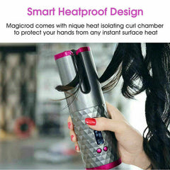 Hair Curler LCD Cordless Auto Rotating Waver Curling Iron